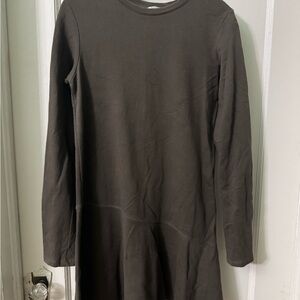 Dark Olive Long Sleeve Dress